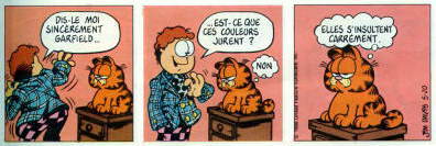 Garfield et les habits de Jon